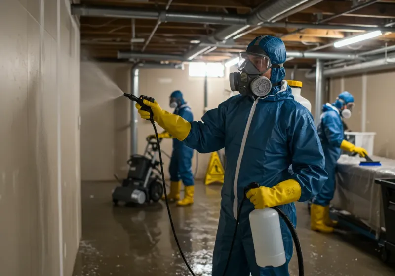 Basement Sanitization and Antimicrobial Treatment process in Leander, TX
